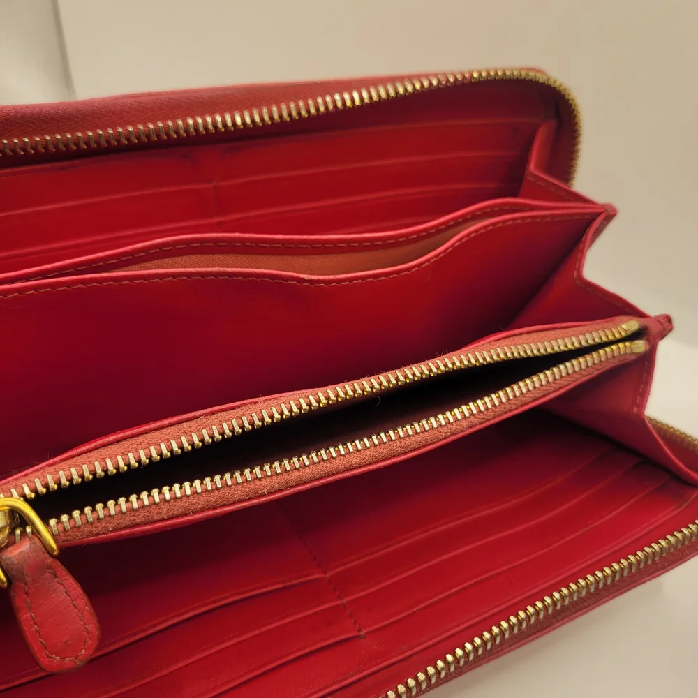Prada Saffiano Leather Long Zip Wallet